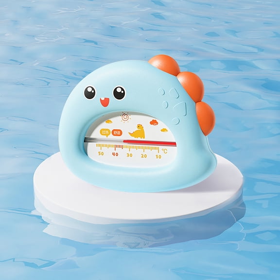 Goowood Baby Bath Thermometer Floating Water Thermometer for Newborn Bathtub Dinosaur Tub Thermometer Baby Safety Bath Essentials Blue