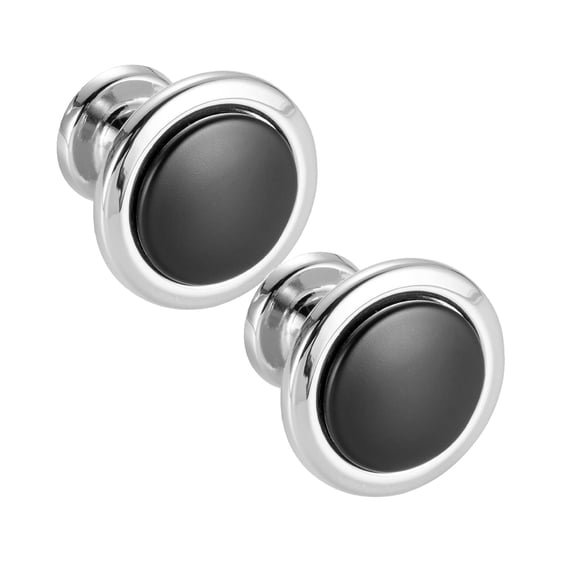 Goowood Black Round Cabinet Handles 10-Pack Metal Drawer Pulls and Knobs for Kitchen Cabinets Wardrobes Wine Cabinets with Mounting Screws