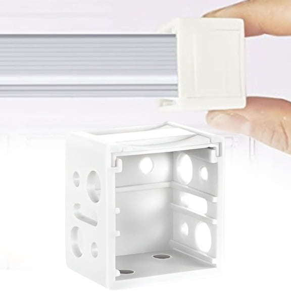 Goowood Blind Brackets 1 Inch Window Blinds Headrail Holder White Box Bracket Mounting Hardware for Mini Blinds Window Shade Replacement