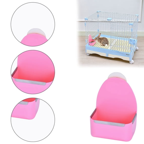 Goowood Bunny Feeder and Water Bowl Hanging Spill Proof Removable Cage Feeder for Small Pets Guinea Pig Hamster Ferret Rabbit Accessories