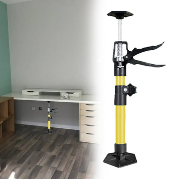 Goowood Cabinet Jacks for Installing Cabinets Yellow Adjustable Support Pole 19.29 to 43.3 Inch Third Hand Tool for Drywall Crown Molding