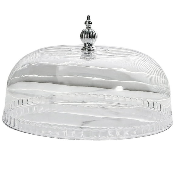 Goowood Cake Stand Cover Transparent Plastic Dome Lid Display Cloche Round Serving Dish for Kitchen Wedding Party Camping Dessert Cheese Muffin Storage