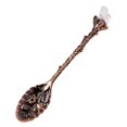 thumbnail image 1 of Goowood Coffee Spoon Vintage Stainless Steel Tea Scoop White Crystal Flower Carved Mini Dessert Spoons for Espresso Appetizer Kitchen Dining, 1 of 9