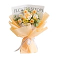 thumbnail image 1 of Goowood Crochet Flower Bouquet Knitted Flowers with Sunflower Rose and Daisies Handmade Flower Gift for Valentines Mothers Day Home Decor, 1 of 8