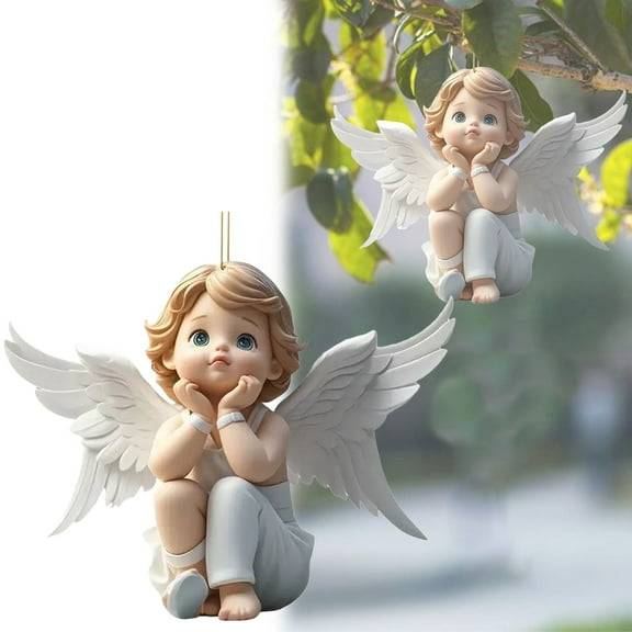 Goowood Crystal Sun Catcher Acrylic Angel Hanging Ornament for Window Stained Glass Decor Rainbow Maker Gift for Home Nursery Kids Room