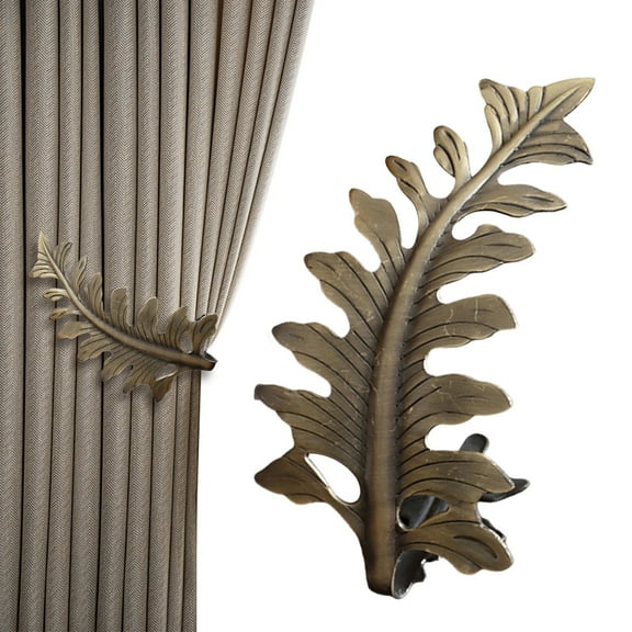 Goowood Curtain Hooks for Wall Decorative U Shaped Curtain Tieback Hooks Metal Modern Drape Holders and Tie Back Wall Hooks for Windows