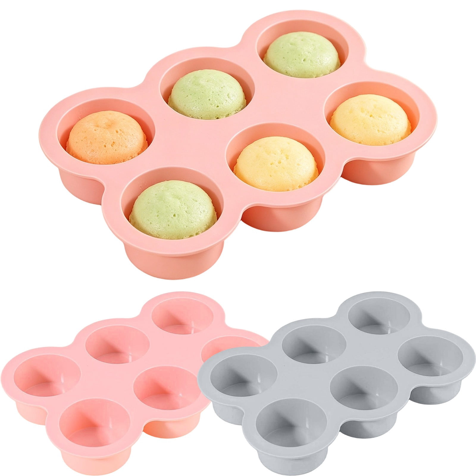 Goowood Cylinder Silicone Mold, 6 Cavity Silicone Cake Pan for Baking ...