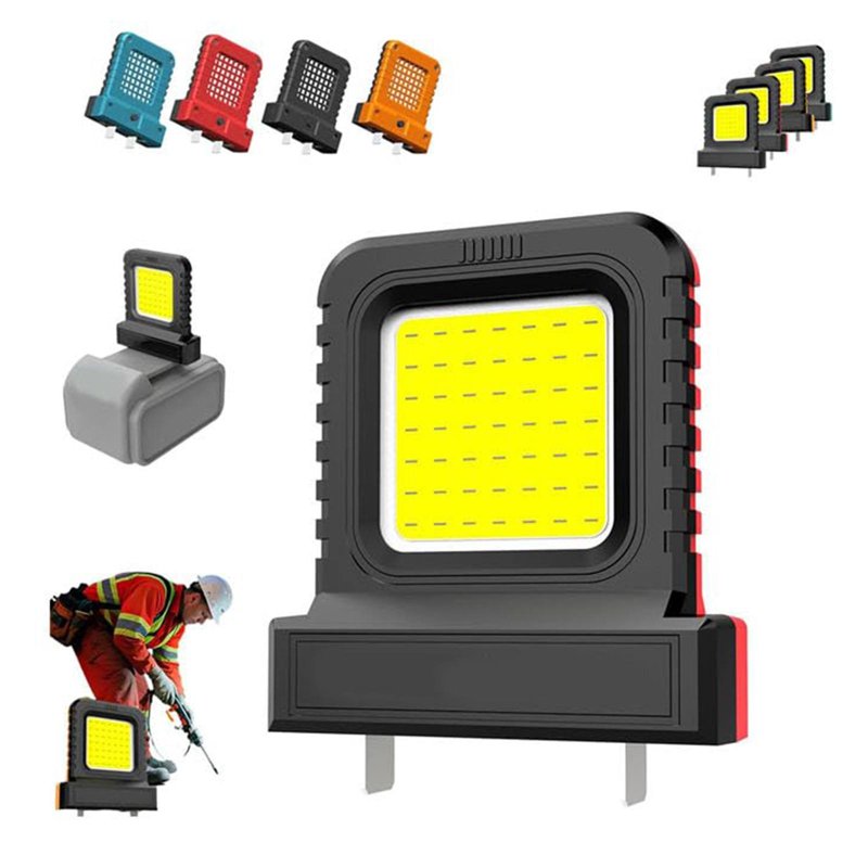 Goowood Dewalt 20V Battery Work Light High Brightness LED Flashlight Portable Floodlight for Outdoor Car Repair Job Site Red