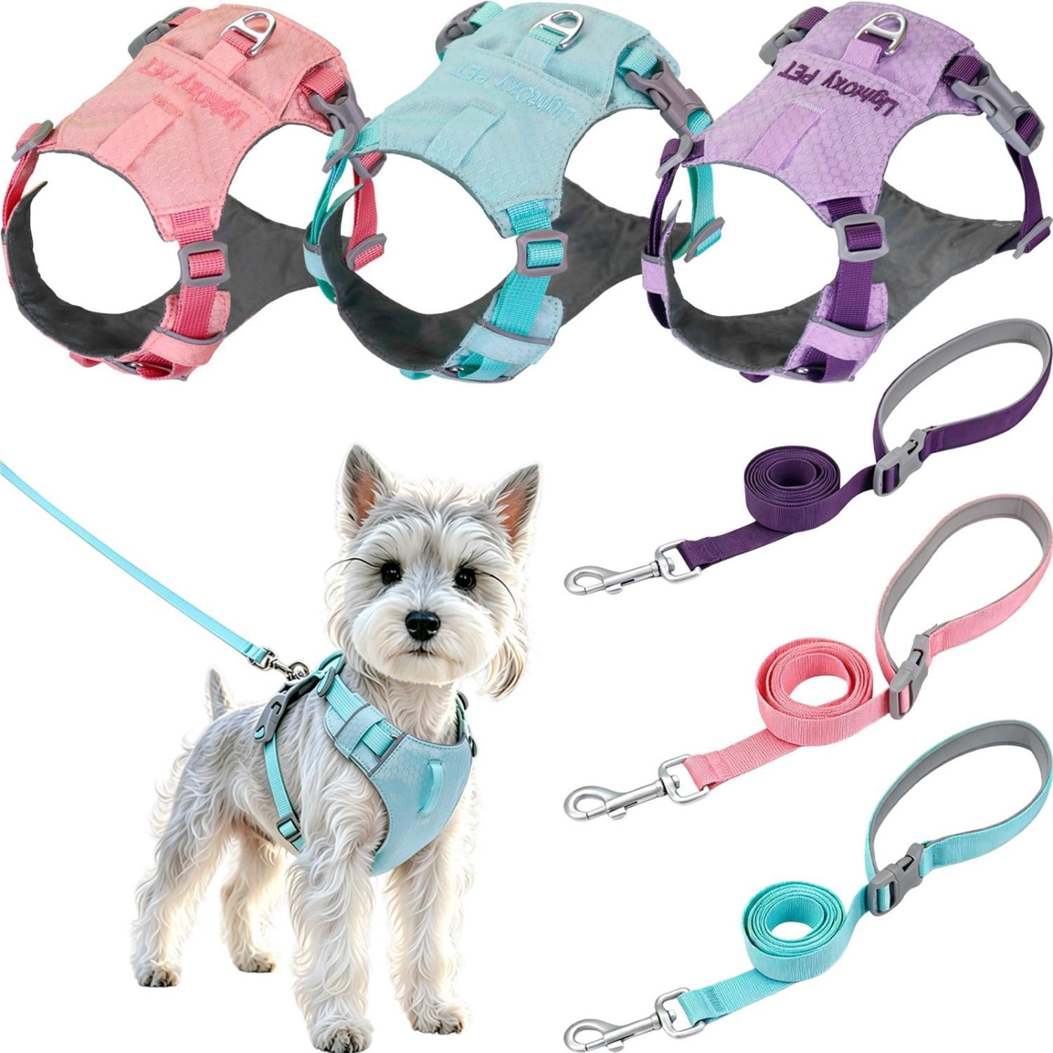 Goowood Dog Harness, Lightweight Breathable Adjustable Pet Vest with D ...