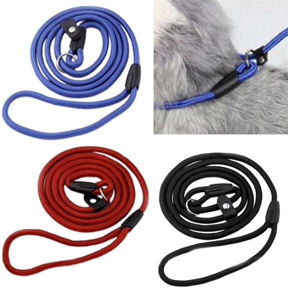 Goowood Dog Slip Lead Training Slip Collar Adjustable Nylon Pet Leash Standard Strong Traction for Small Medium Dogs Heavy Duty Walking Strap Rope