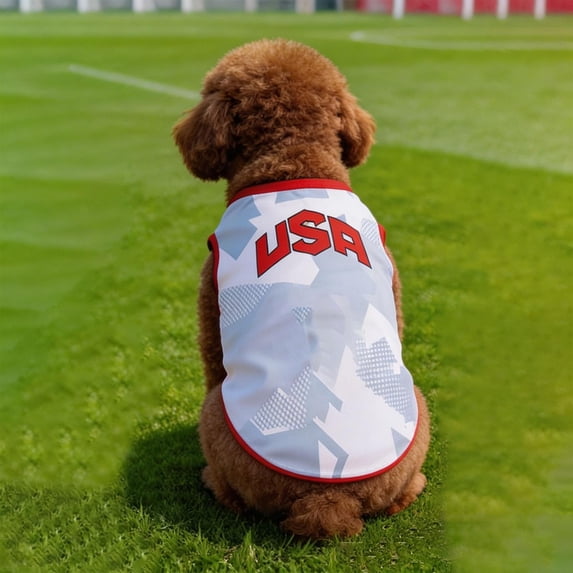 Goowood Dog Soccer Jersey Breathable Dog Shirt for Large Dogs Pet Jersey Lightweight Summer Dog Clothes Themed Outfit and Cats Outdoor Fun Game Day