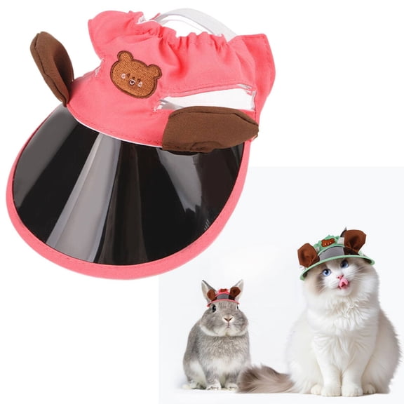 Goowood Dog Sun Hat for Small Medium Large Dogs and Cats Fashionable Breathable Pet Sunshade Hat with Adjustable Strap and Wide Brim