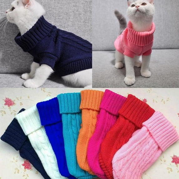 Goowood Dog Sweater Warm Knit Pullover Puppy Clothes Small Dog Coat Cat Winter Clothes Soft Breathable Machine Washable Easy Care for Indoor Outdoor
