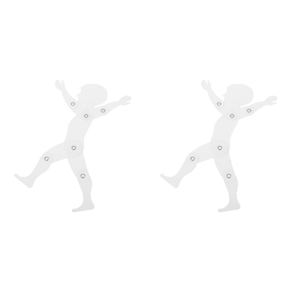 Goowood Drawing Mannequin Action Figure 2PC Articulated Human Body Model Posable Sketching Reference for Artists Anatomy Study White
