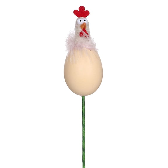 Goowood Easter Decorations Chick Picks Glitter Floral Stems for Spring Home Decor DIY Crafts Vase Tabletop Ornament