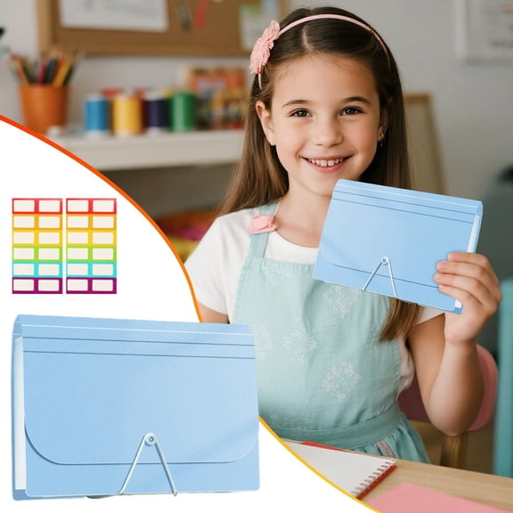 Goowood Expandable File Folder Receipt Organizer Portable Accordion Document Wallet for Coupons Checks Business Home Travel