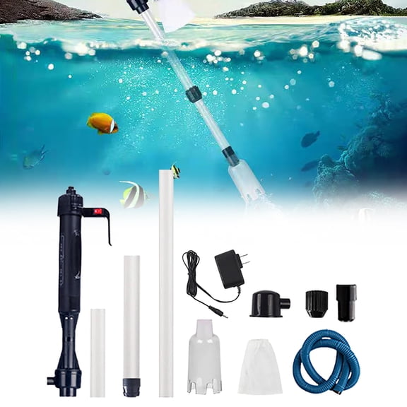 Goowood Fish Tank Cleaner Aquarium Gravel Vacuum Automatic Water Changer Siphon Pump for Fish Tank Cleaning and Gravel Dirt Removal