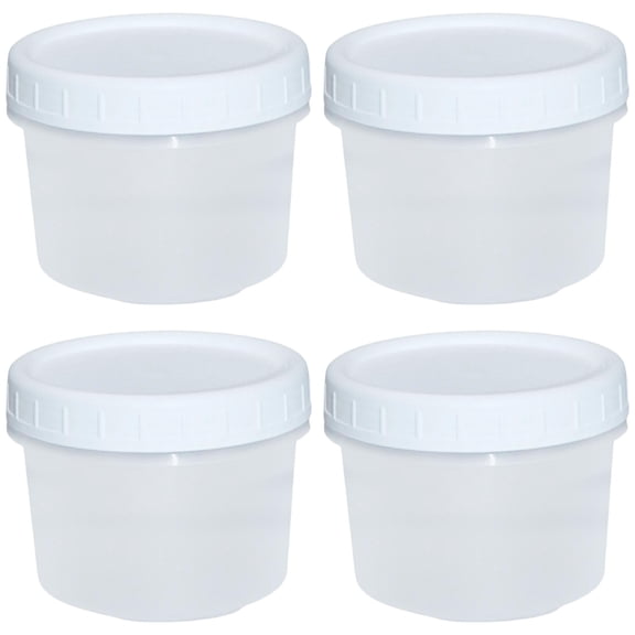 Goowood Food Storage Containers with Lids 200ml 4pc Reusable Airtight Small Deli Containers for Meal Prep Freezer and Microwave Safe