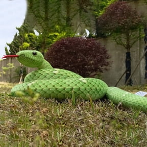 Goowood Giant Stuffed Animal Snake Plush 120 Inch Long Realistic Green Stuffed Snake Toy Large Plushie for Kids Pranks Christmas Gift