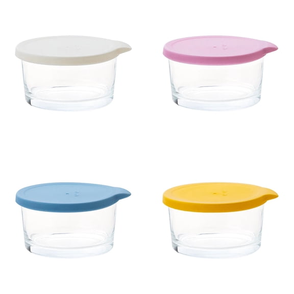 Goowood Glass Bowls With Airtight Lids Airtight Leak Proof Stackable Custard Cups Prep Bouillon Cups & Mixing Bowls For Dips Candy Dessert Microwave 