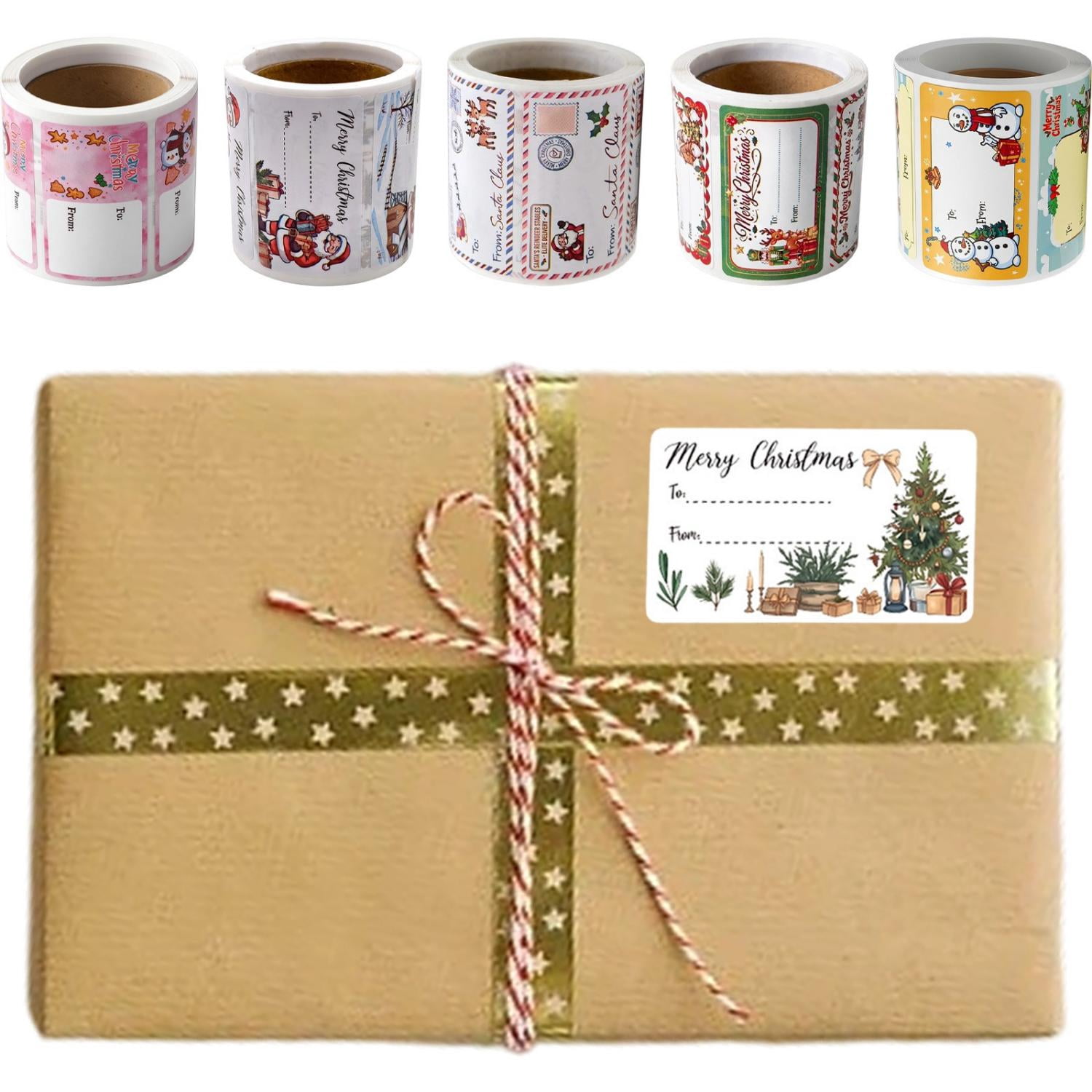 Goowood Holiday Stickers Roll Christmas Border Decals, Adhesive Xmas ...