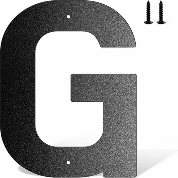 Goowood House Numbers for Outside 6 Inch Black Metal Address Numbers and Letters Modern Mailbox Numbers for House Home Apartment Garden