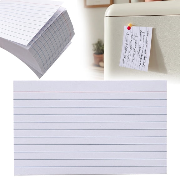 Goowood Index Cards 3x5 Flash Cards for Studying 200 Sheets Lined Note Cards American Style Vocabulary Notebook for Exam Prep