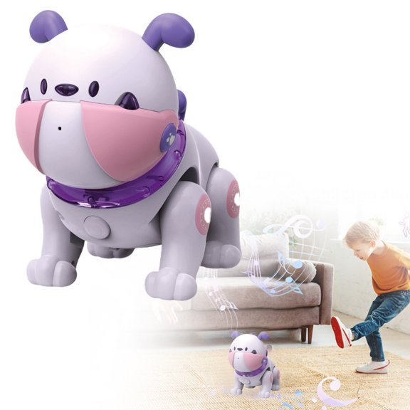 Goowood Interactive Robot Dog Toy for Kids Remote Control Mechanical Puppy with Music Dance Recording and Touch Sensing Technology Purple