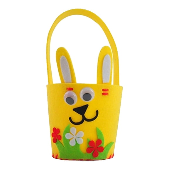 Goowood Easter Crafts for Kids DIY Bunny Basket Craft Kit Creative Easter Egg Basket for Children and Home Holiday Decoration