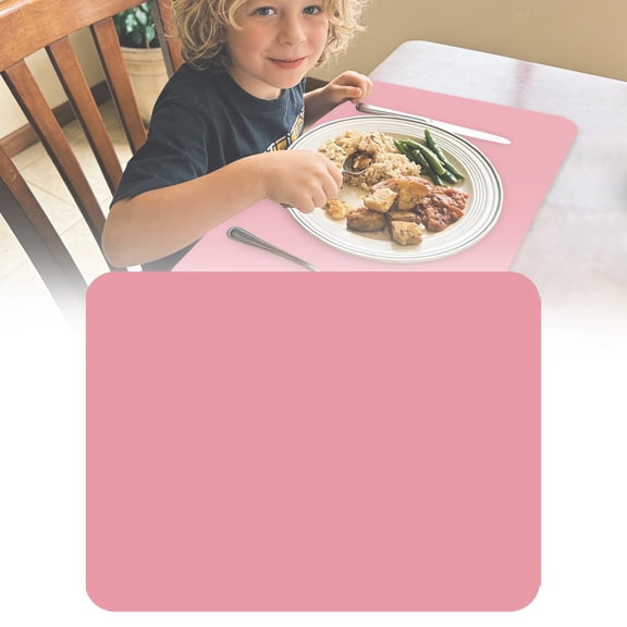 Goowood Large Silicone Mat for Kitchen Counter Heat Resistant Placemat Nonstick Baking Mat Nonskid Table Protector Multipurpose Pad Pink