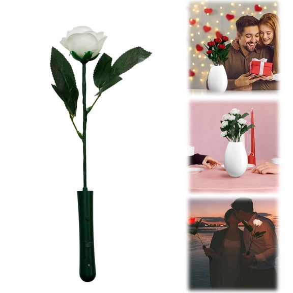Goowood Light Up Rose Valentines Day Gifts for Her LED Red Rose Artificial Flowers Forever Roses for Weddings Birthdays and Performances