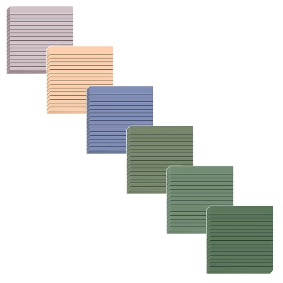 Goowood Lined Sticky Notes Vintage Pop Up Note Pads Strong Adhesive Memo Office Supplies Cute Stationary For Home Meeting Decor