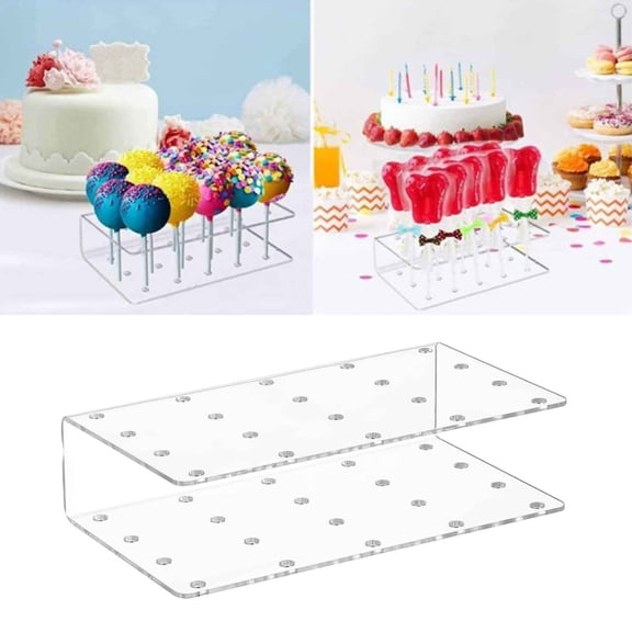 Goowood Lollipop Holder Stand Cake Pop Display Rack Candy Sticks Organizer for Wedding Birthday Party Dessert Table Decoration
