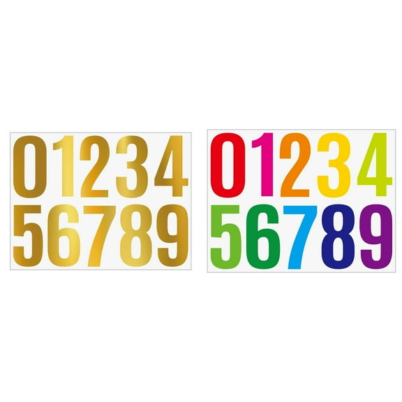 Goowood Mailbox Numbers 4 Inch Vinyl Number Stickers Large Adhesive Address Decals for House Outside Reflective Mailbox Number Labels 2 Pack
