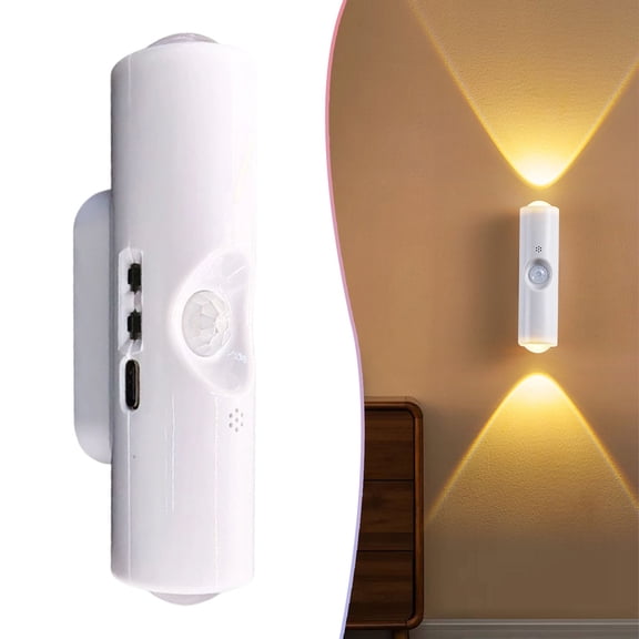 Goowood Motion Sensing Ambient Light LED Cabinet Light Color Changing Ambient Light With Human Body Induction Function Rechargeable RGB Gradient Wall Lamp Night Lights Home appliances