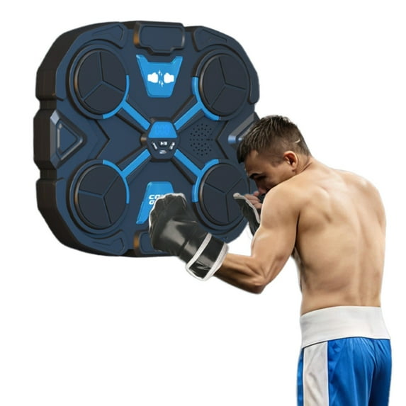 Goowood Music Boxing Machine Wall Mounted Boxing Equipment with Gloves Bluetooth Smart Punching Bag for Adults Kids Workout Home Gym Fun