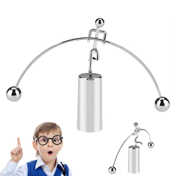 Goowood Newton's Cradle Pendulum Balance Ball Metal Tumbler Toy Classical Science Physics Desk Decor for Men Office Stress Relief Ornament