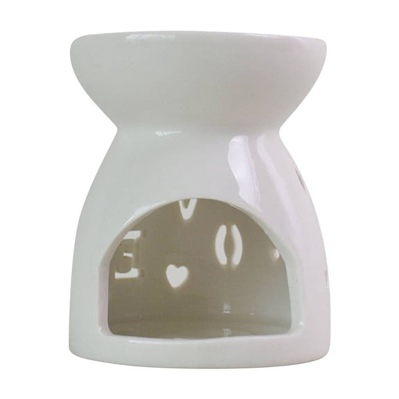 Goowood Oil Burner Ceramic Tea Light Wax Melt Warmer Essential Oil Diffuser for Scented Oil Fragrance Wax Burner Home Decor with Candle Spoon