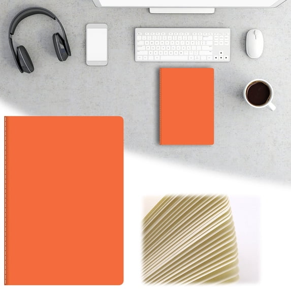 Goowood Orange A5 Notebook Lined Softcover Journal for Writing Note Taking Small Travel Bullet Journaling Notebooks