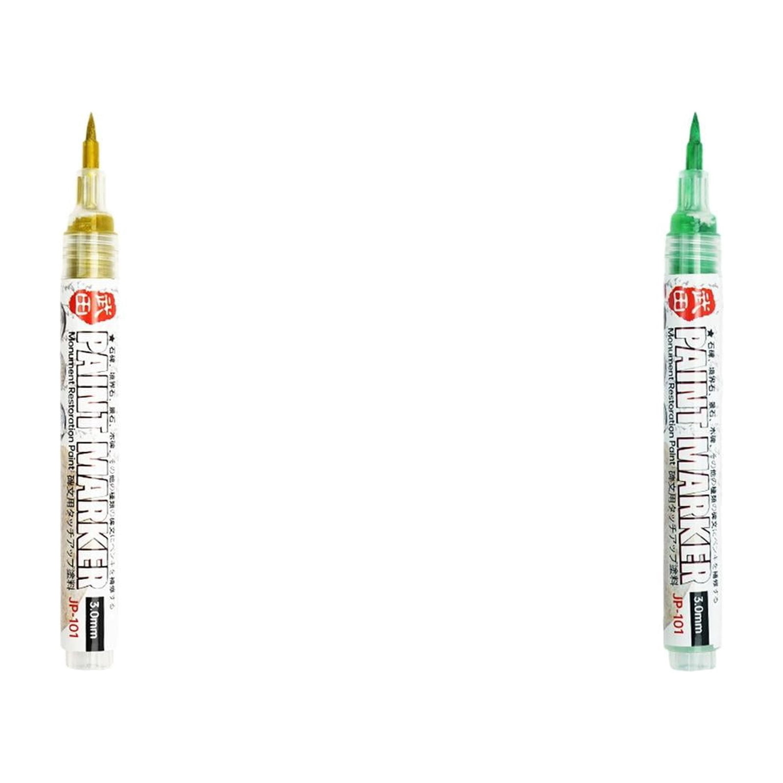 Goowood Paint Pens 2PC 0.5-5mm Stone Paint Marker Acrylic Paint Markers for Outdoor Labeling Writing Permanent Paint Marker Pens