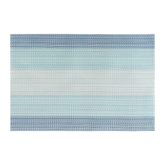 Goowood Placemats Set of 4 Blue Gradient Striped Woven Washable Table Mats Heat Resistant Kitchen Dining Room Decor Place Mats