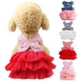 thumbnail image 1 of Goowood Princess Dog Dress Bubble Skirt Cowboy Style Pet Dresses for Small Dogs Girl Puppy Summer Clothes Costume, 1 of 2