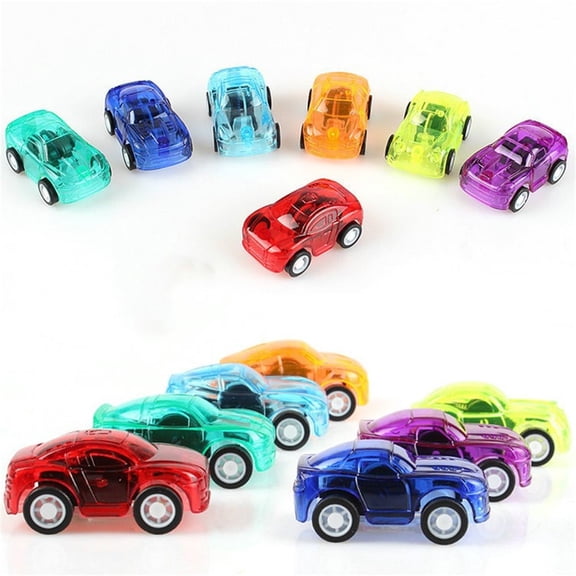 Goowood Pull Back Cars Toy Set Friction Powered Mini Toy Cars for Toddlers 1-3 Easter Basket Stuffers Birthday Party Favors for Boys 4-7