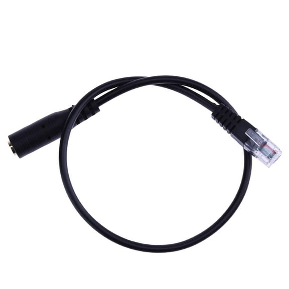 Goowood RJ45 Headset Adapter Computer Headphone to Telephone Converter Cable RJ45 Plug Smartphone Headset Adapter for Landline Office Home