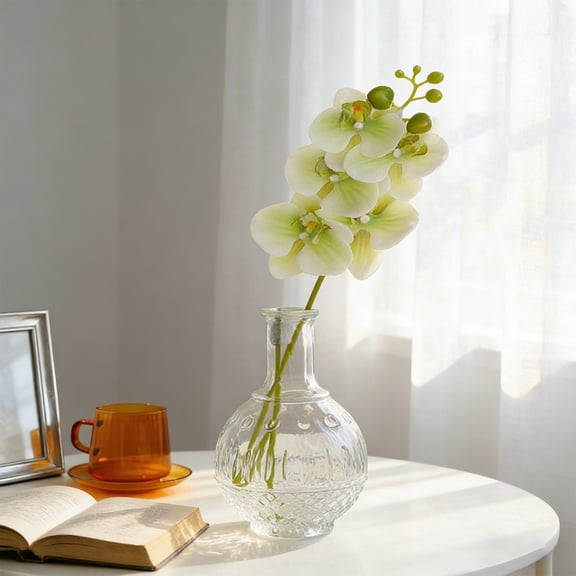 Goowood Real Phalaenopsis Artificial Flower Moisturizing Feel Orchid For Home Decor