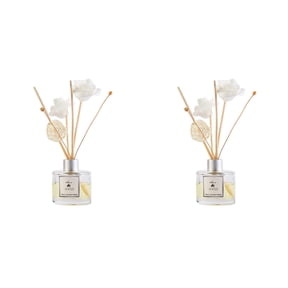 Goowood Reed Diffuser Set with Natural Sticks - Glass Bottle Scented Oil for Home Fragrance - Professional Jasmine Aromatherapy Diffuser