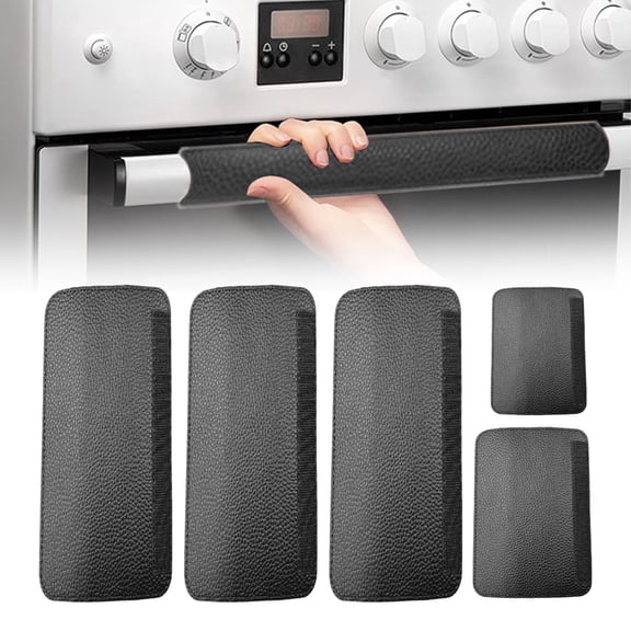 Goowood Refrigerator Door Handle Covers Adjustable Appliance Handle Sleeves Oil Proof Anti Collision Protector for Fridge Microwave Oven