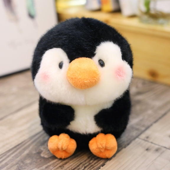 Goowood Round Rolly Pet Stuffed Animal Penguin Bunny Panda Plushie Soft Short Plush Toy Easter Basket Stuffers Gifts for Toddlers