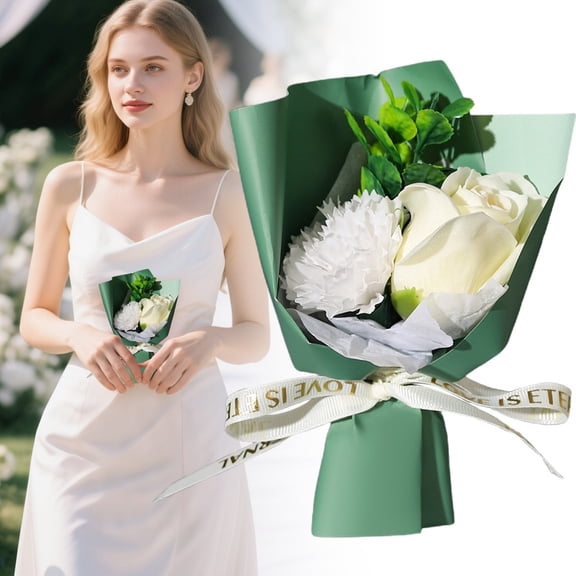 Goowood Soap Flower Bouquet Artificial Rose Carnation Scented Gift for Wife Partner Valentine's Day Anniversary Birthday Home Decoration