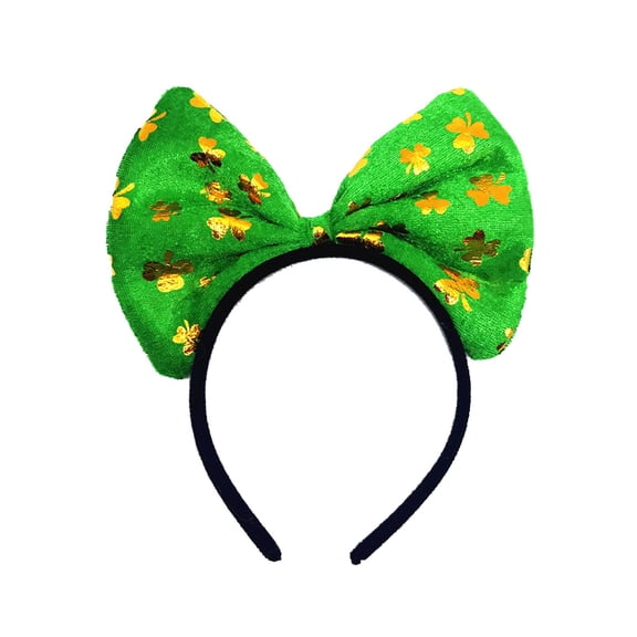 Goowood St Patricks Day Leprechaun Hat Headband and Hair Clip with Irish Festival Green Hair Accessories for Adult Men and Women 1 count